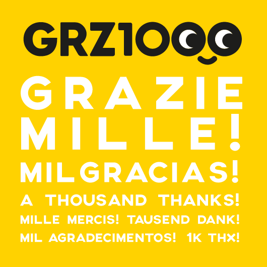 GRZ1000 - GRAZIE MILLE - AGRADECIMIENTOS MIL GRACIAS - THOUSAND-THANKS www.grz1000.com